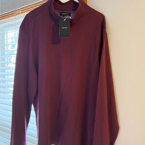 NWT - Men’s Nordstrom Burgundy Textured Quarter-Zip